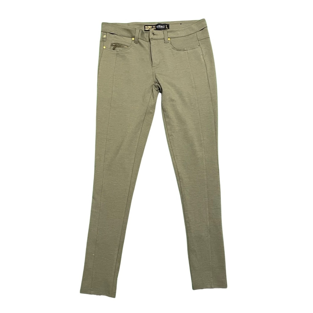Skinny Fit Large Woman’s Green Pantsuit